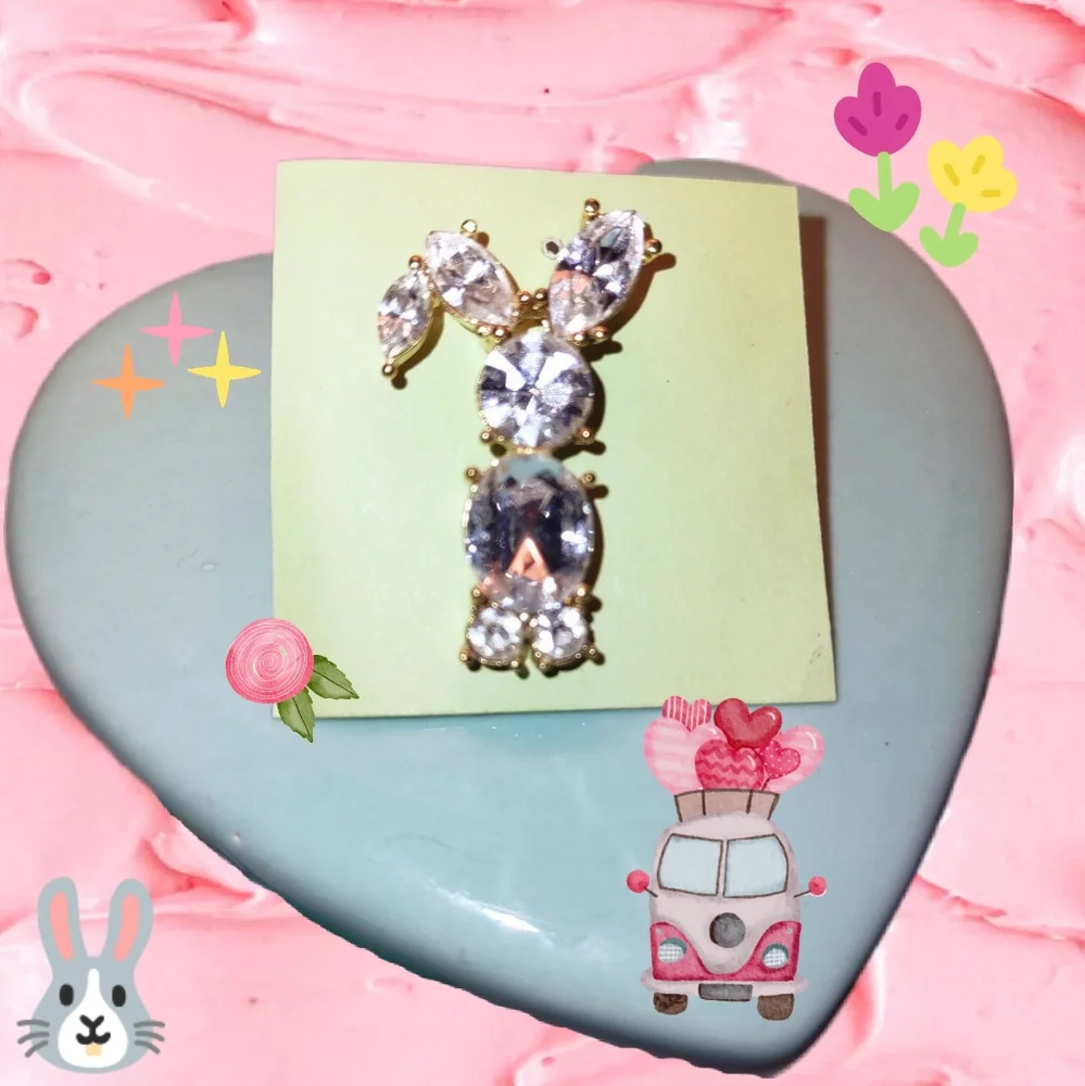 Crystal Bunny Rabbit Pin - Picture 2 of 15